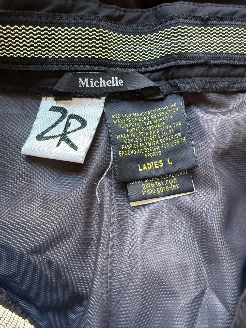 Michele Black Cargo Pants with GORE-TEX Patch